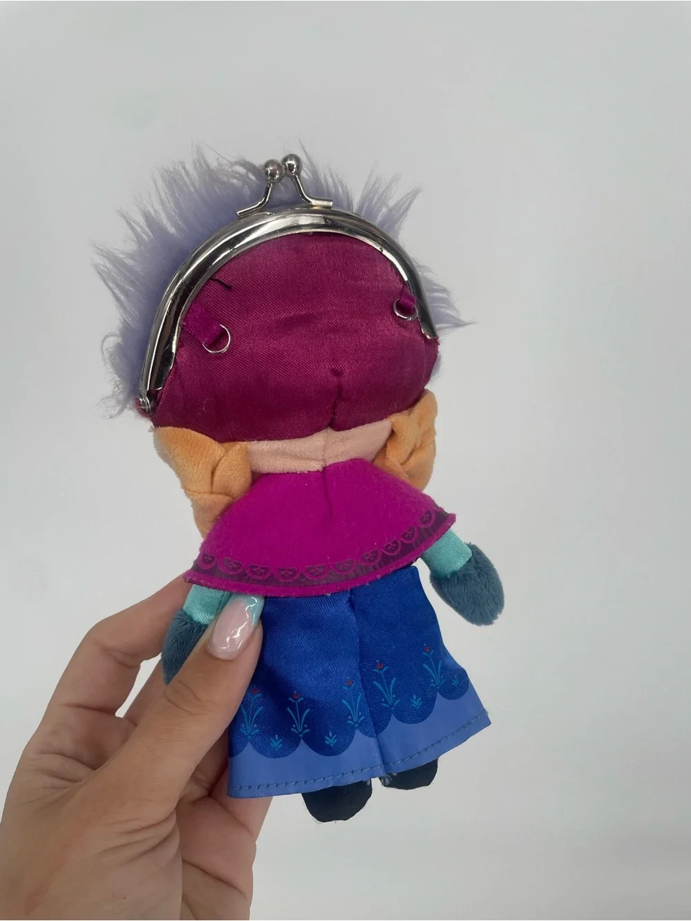 Disney Store Frozen Princess Anna Coin Purse Plush Stuffed Character Mini Bag